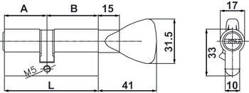 Hafele PC 03 Mandallı Barel Nikel 31x37M mm