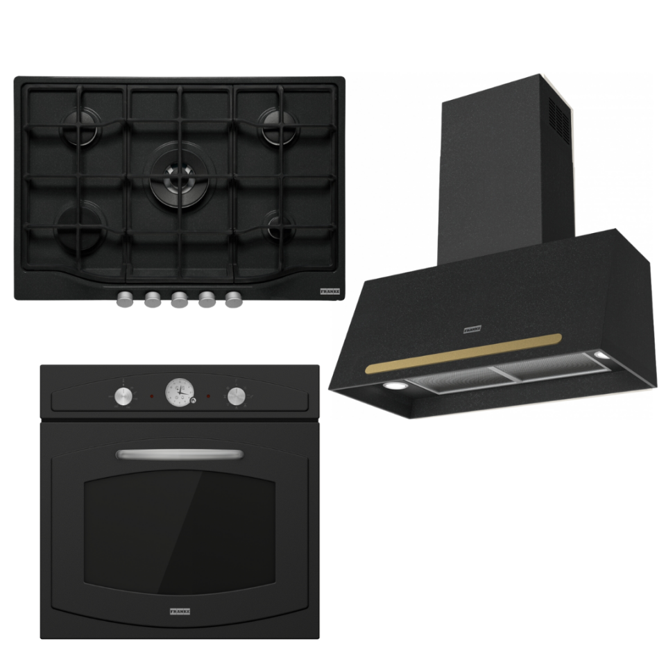 Franke Classicline Üçlü Ankastre Set Nero