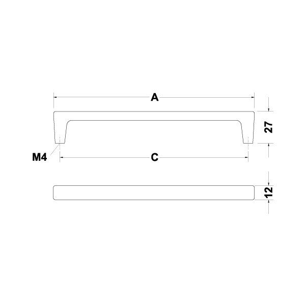 Hafele Mobilya Kulpu H2125 160mm Parlak Krom