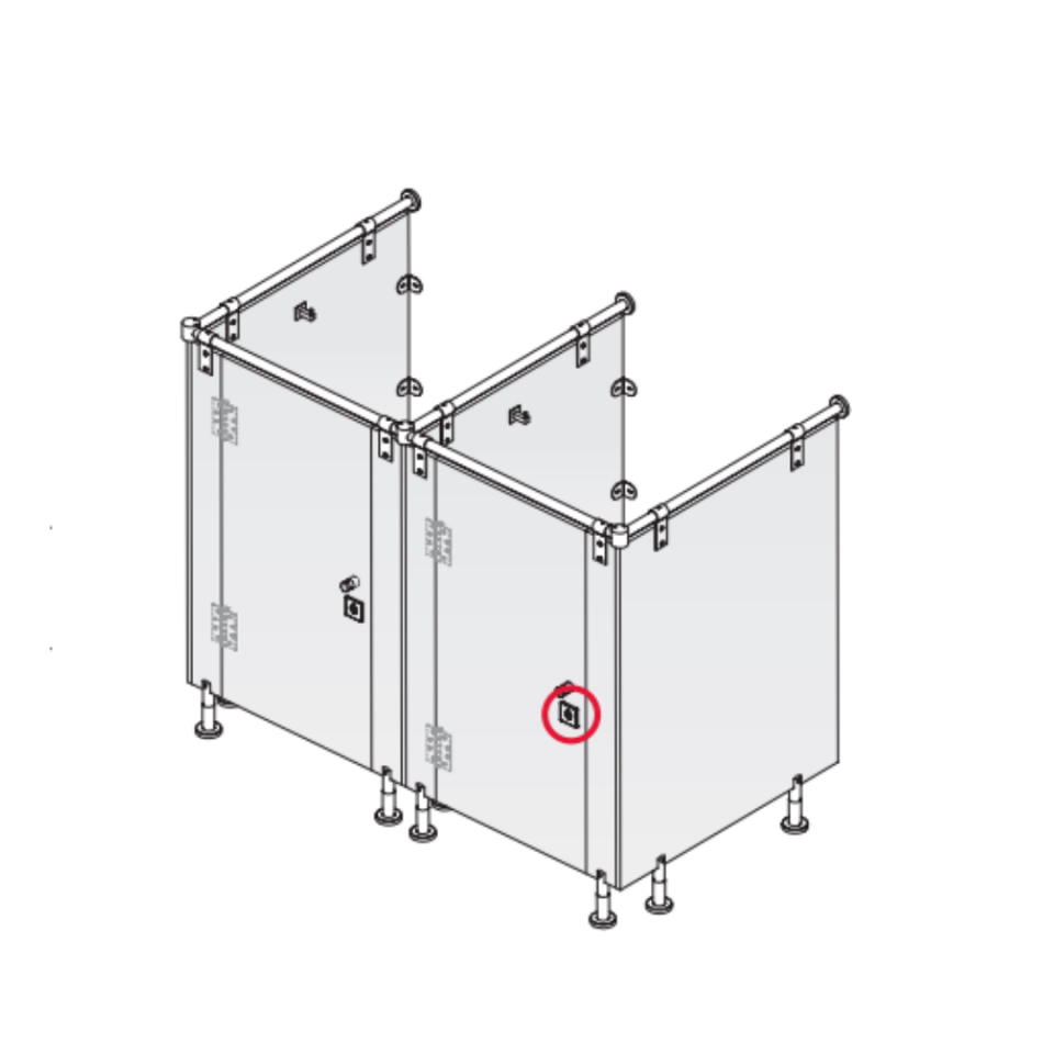 Hafele Kapı Mandalı Paslanmaz Çelik Mat 53x31mm