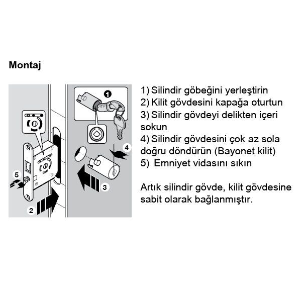 Hafele Symo Gömme Kanca Dilli Sağ Kilit 22mm
