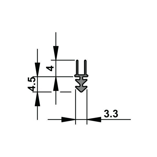 Hafele Yangın Fitili 3,5X10X2100mm Kahve Renk