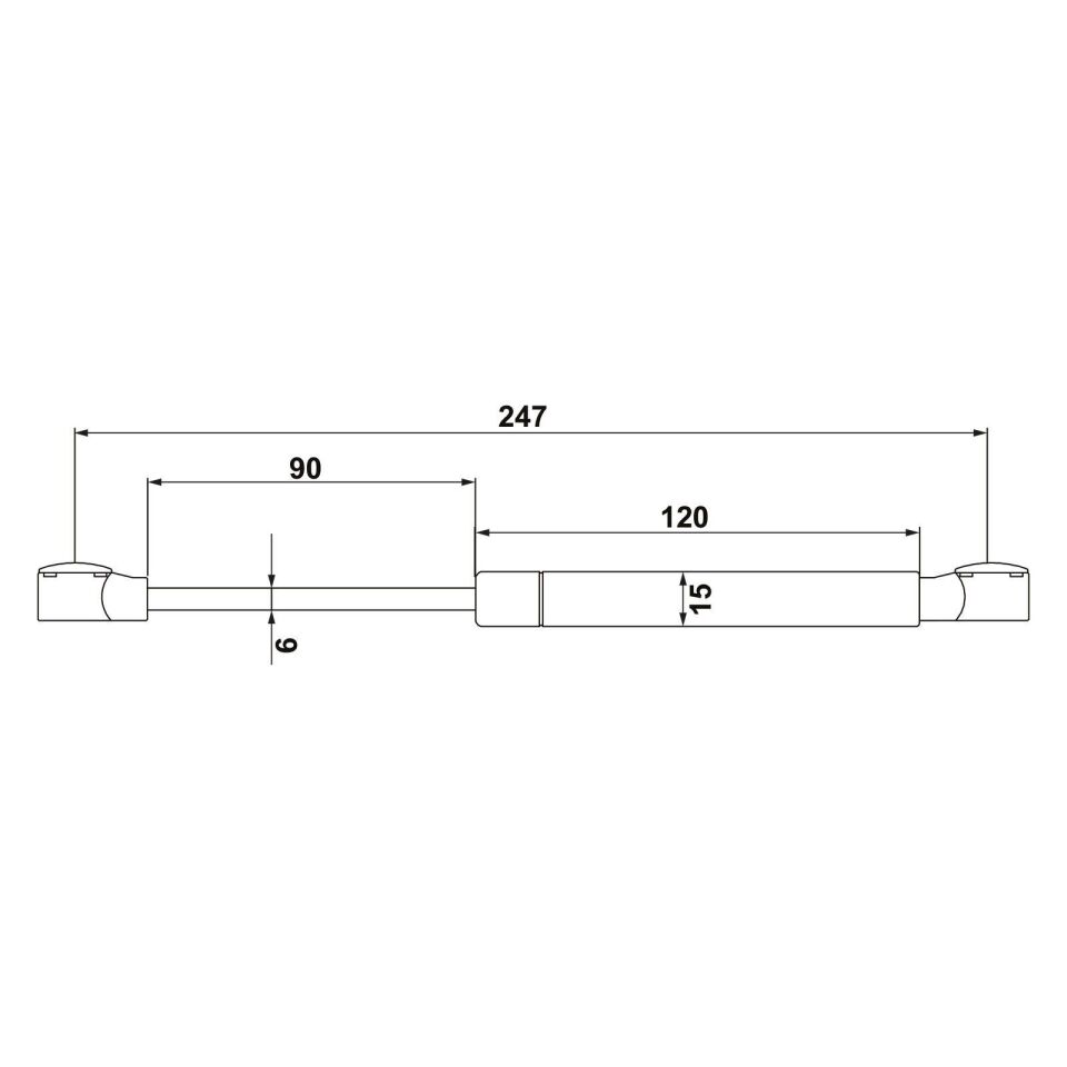 Hafele RUNA DROP 100N, Antrasit Gazlı Piston
