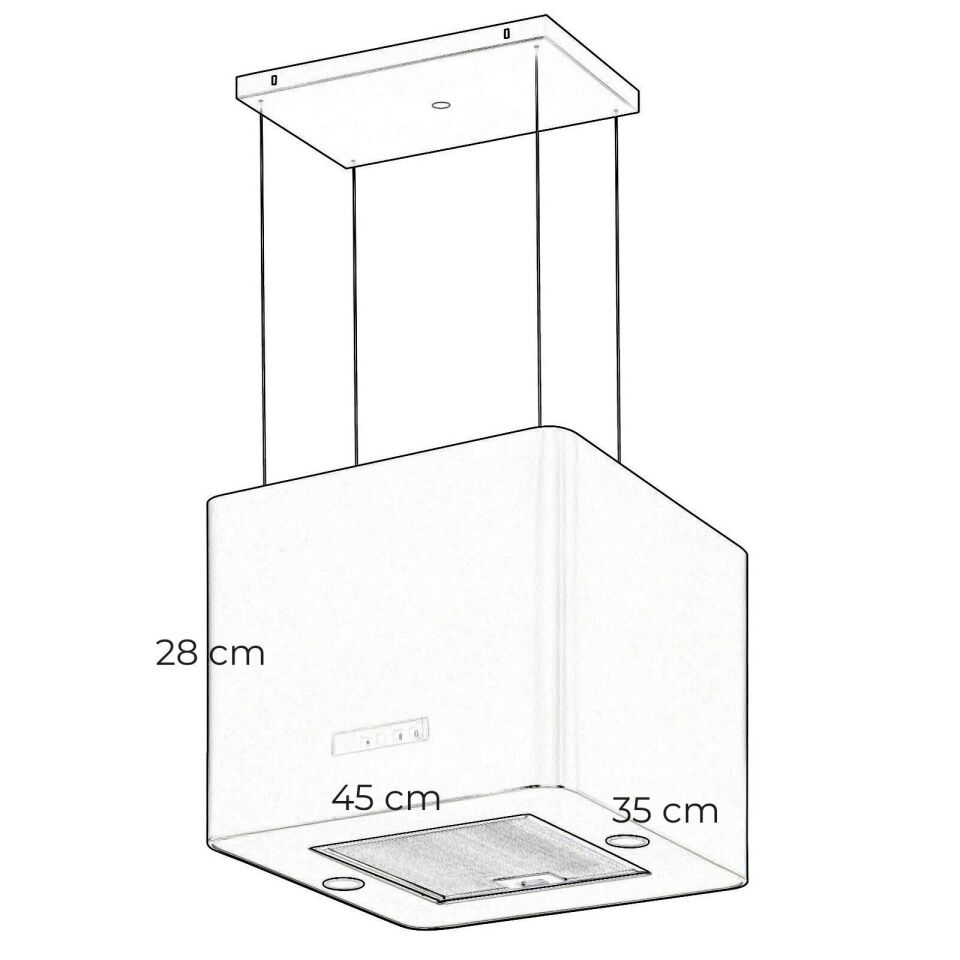 Gl General Ada Davlumbaz Willa GLD 1045SA Siyah 45 cm