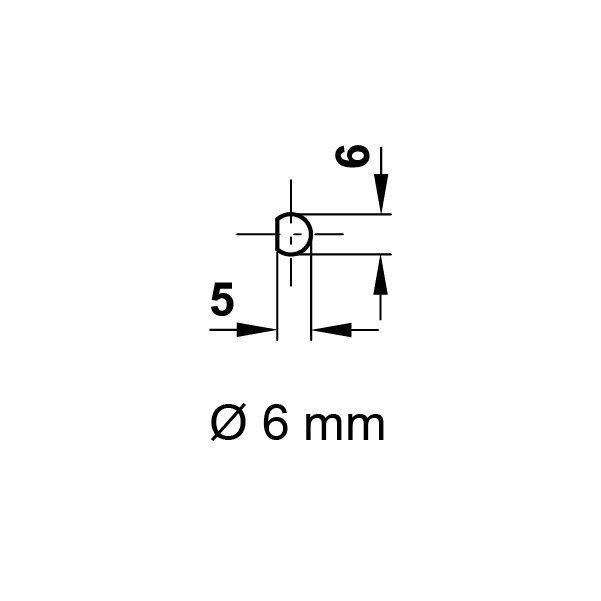 Hafele İspanyolet Kilit Çubuğu Ø6/250cm, Nikel