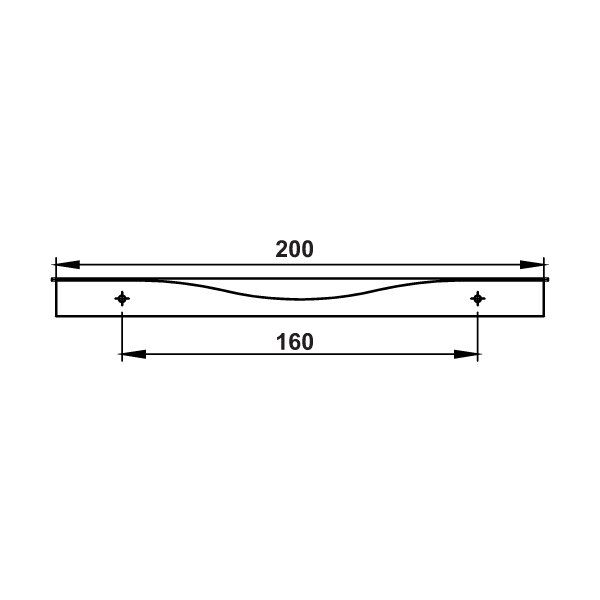 Hafele Profil Kulp Cone 160mm Mat Siyah