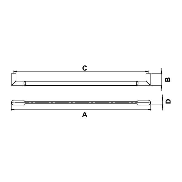 Hafele Profil Kulp Pose  160mm Paslanmaz Çelik