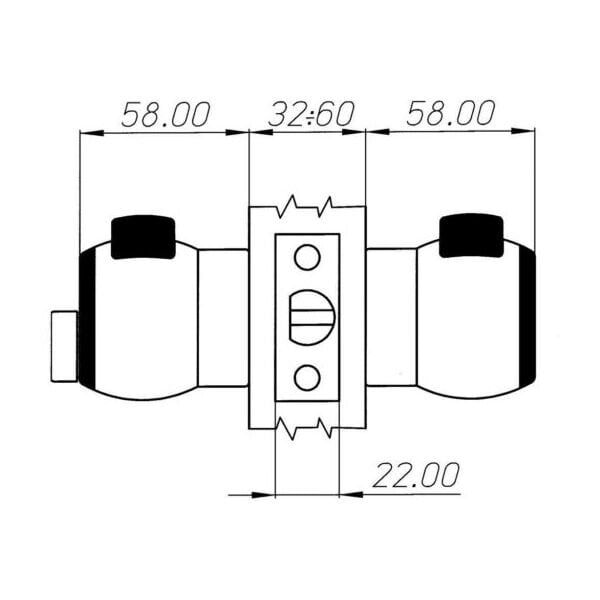 Hafele Nova&Forma  Aynalı Dil Yuvarlak 70mm