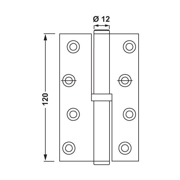 Hafele Yaprak Ment. Bin. P. Altın Çelik 120mm Sag