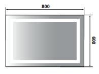 Hafele MIRAGE PLUS LED Banyo Aynası Buğu Çözücülü