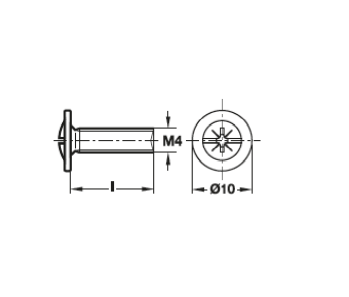 Hafele Kulp Vidası Galvaniz M4X18mm (100 Adet)