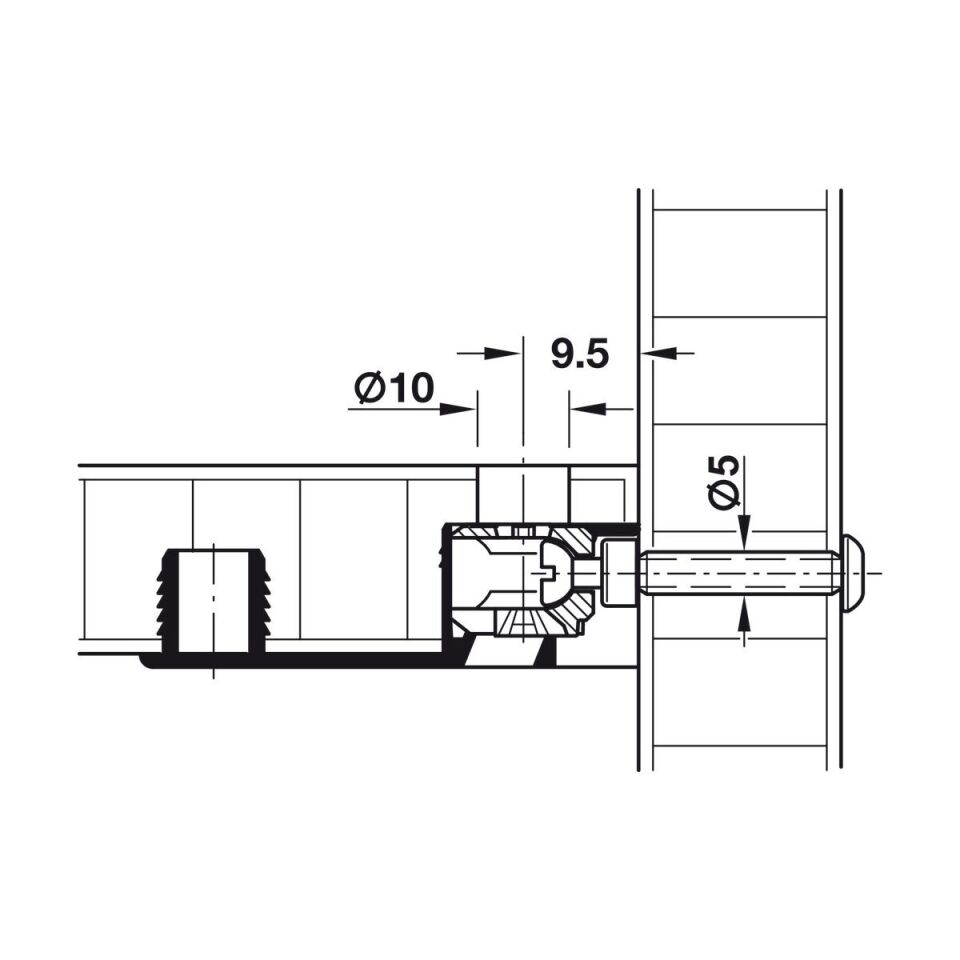 Hafele Bağlantı Vidası M4x10mm (100 Adet), Nikel Kaplama