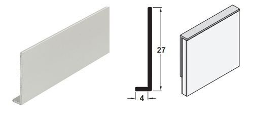 Hafele ALUSPLASH L Kenar Profili 3050mm Antrasit
