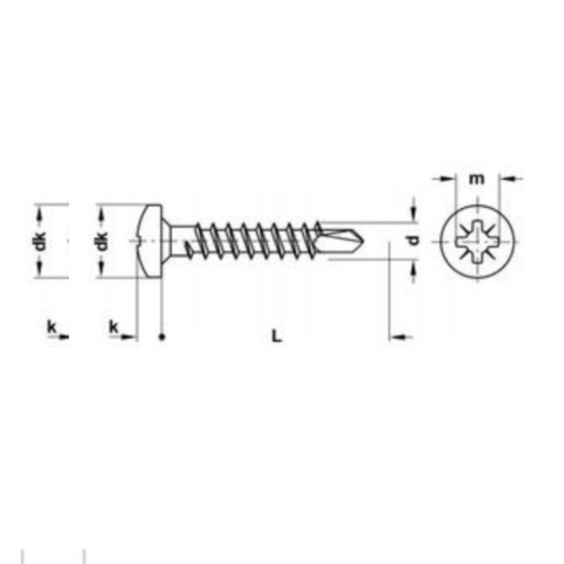 Hafele Matkap Uçlu Yassı Başlı Vida Gal.4,2X19mm (1000 Adet)