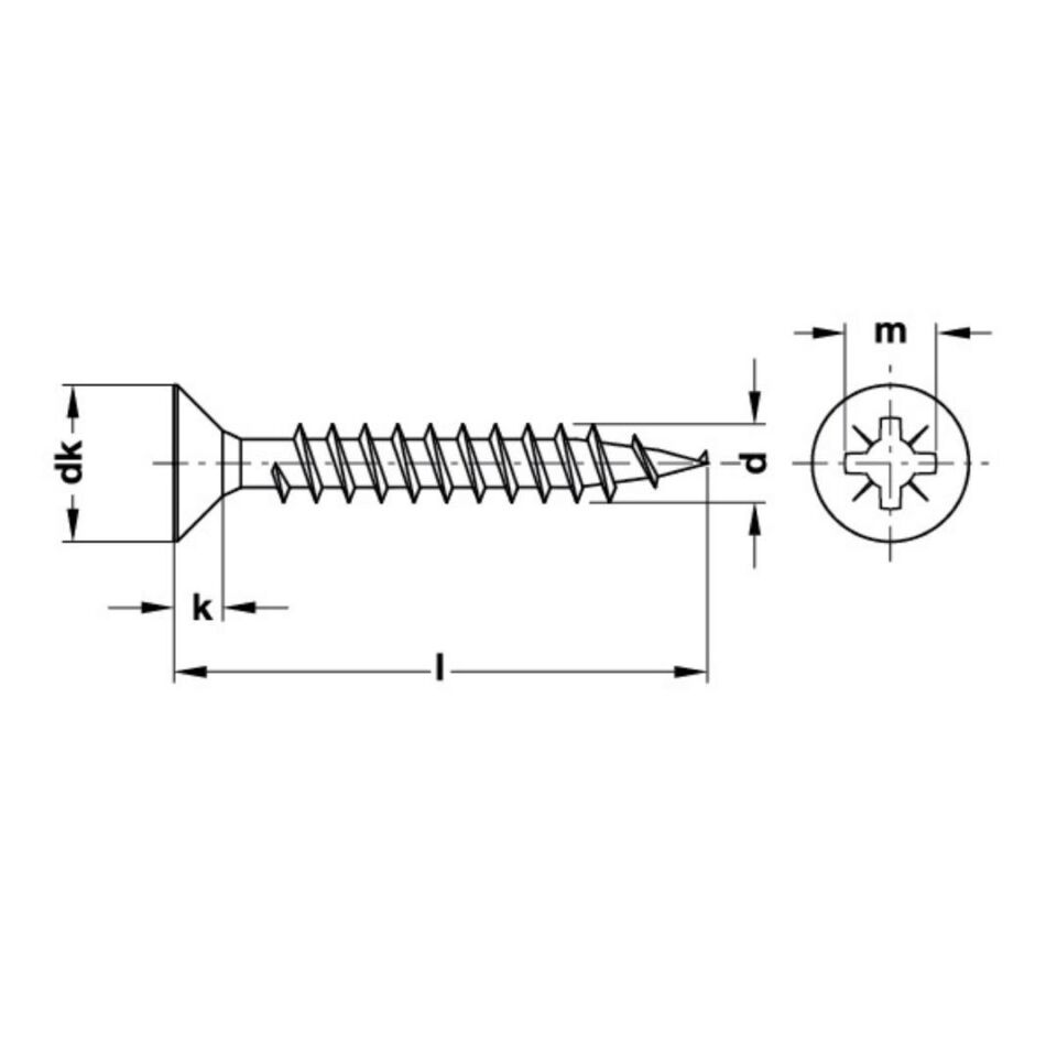 Hafele Matkap Uçlu Havşa Başlı Vida Gal.3,9X16mm (1000 Adet)