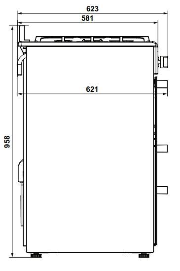 Hafele SIRIUS Kuzineli Fırın 100 cm Antrasit