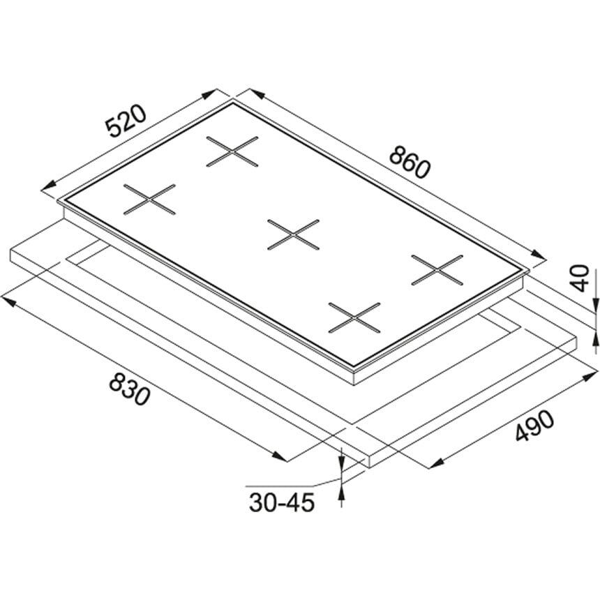 Franke Cam Ocak FHNS 905 4G TC BK C