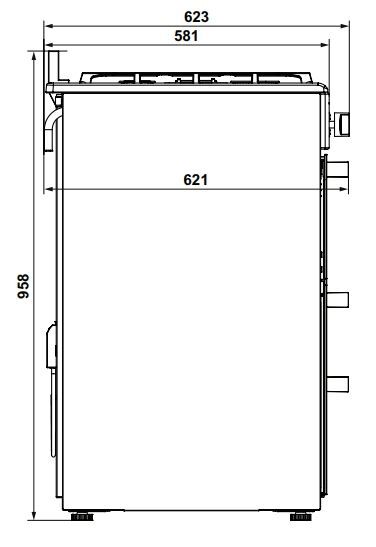 Hafele SIRIUS Kuzineli Fırın 100 cm Krem
