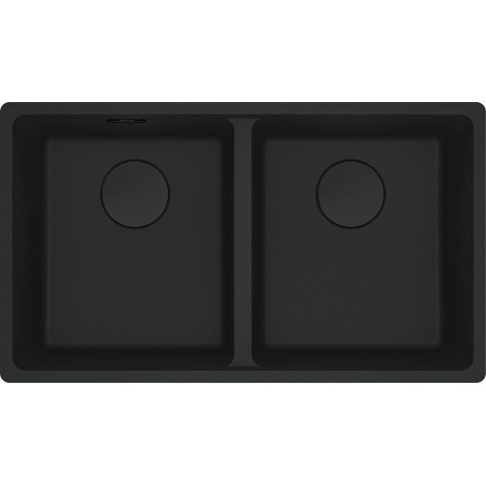 Franke Fragranit Evye Maris Mrg 120-35-35 Matt Black 2 Gözlü Damlalıksız