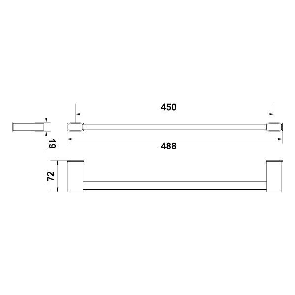 Hafele Havluluk Hafele Plato Duvara Monte 450mm Parlak Altın Renk