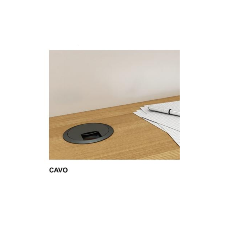 Hafele Cavo Plastik Fırçalı Kablo Kapağı Ø60mm, Gri Renk