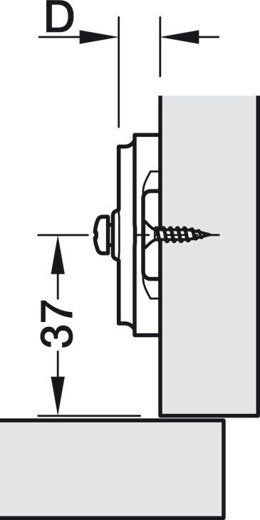 Hafele Tas Menteşe Tabanı M510 SM H 2mm