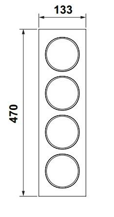 Hafele LEGRO Baharatlık 4lü 133x472,5x40mm Koyu Meşe