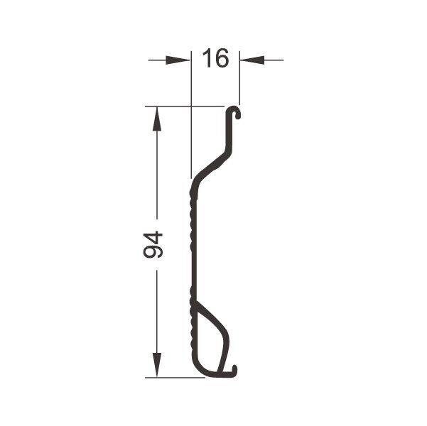 Hafele Variant-S Dekoratif Ön Kapak 693mm, Gri Renk