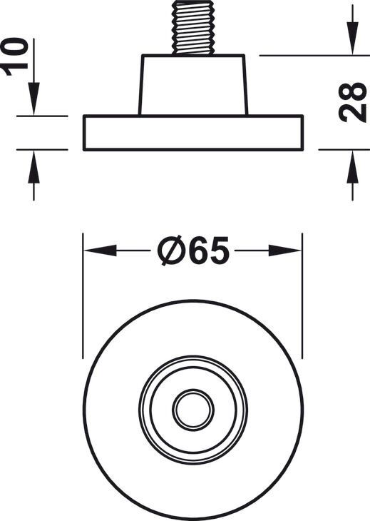 Hafele Duvar Bağlantı Elemanı Paslanmaz Çelik 304 65x28mm