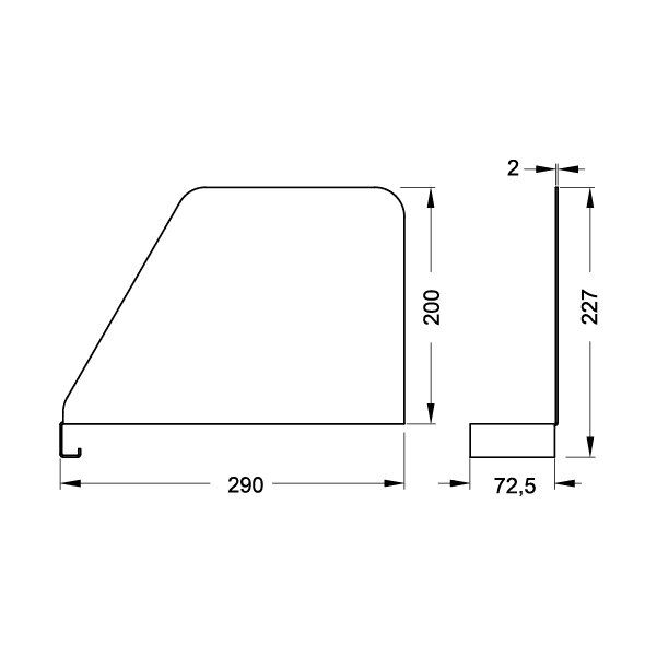 Hafele Variant-F Kitap Desteği 72,5mm, Açık Gri Renk