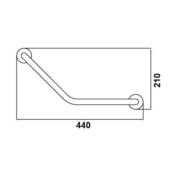 Hafele Açılı Tutamak 440mm Parlak Krom Renk