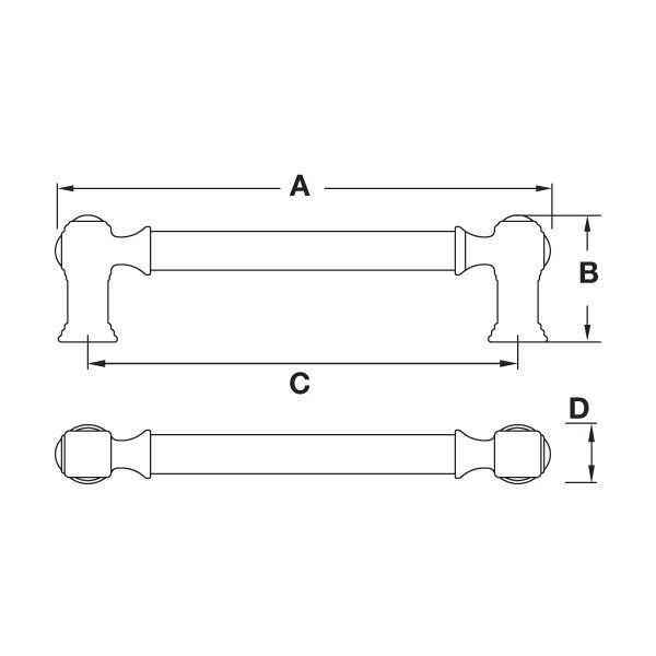 Hafele Bien Mk 320mm Kulp, Parlak Altın Renk