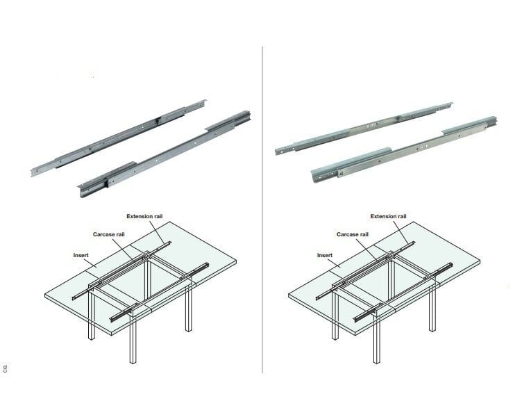 Hafele Açılır Kapanır Masa Rayı 750/540mm