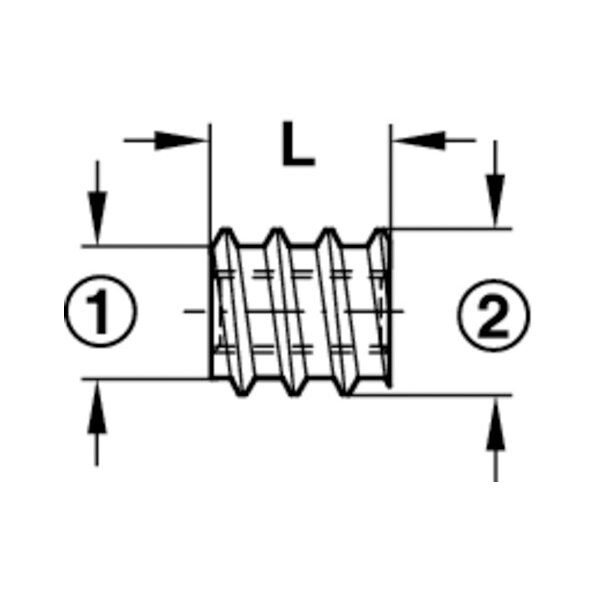 Hafele Düz Başlı Çelik Dübel M6x12mm (100 Adet), Galvaniz