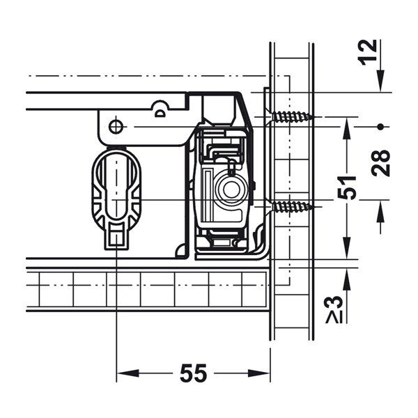 Hafele Matrix Box P35 Ray Yvş. 350mm