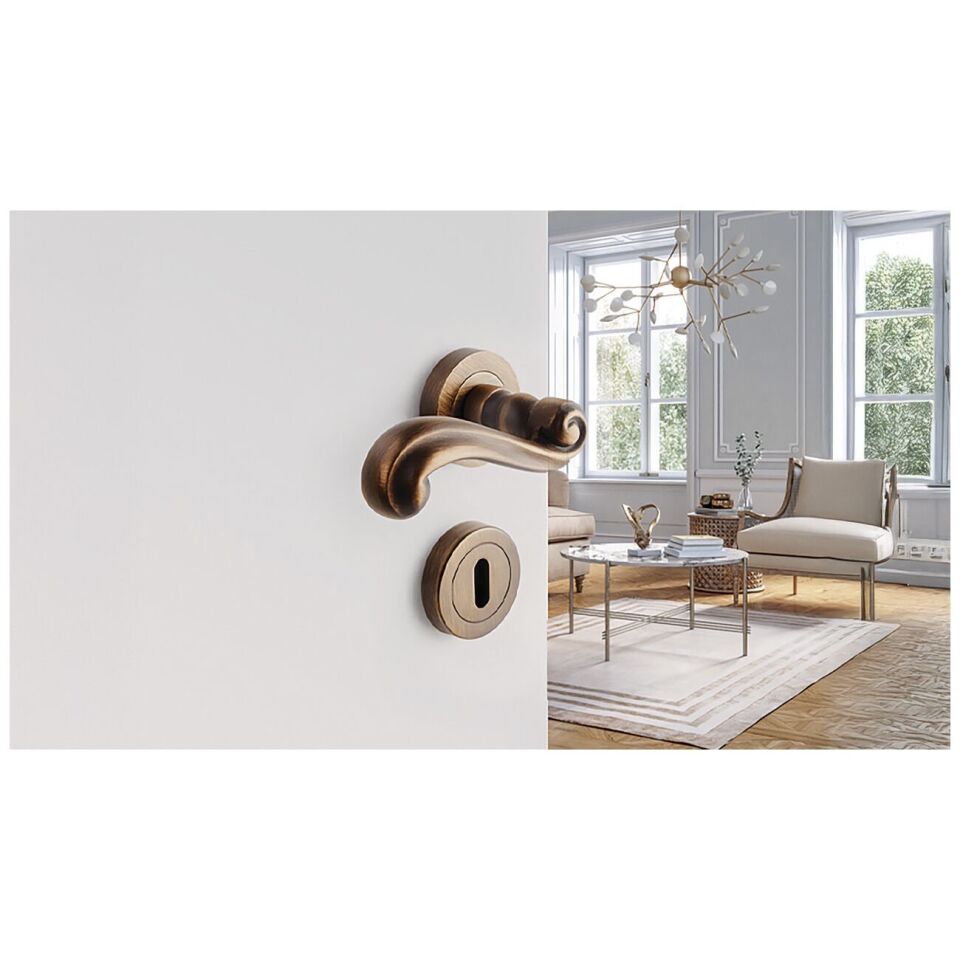 Hafele PLAZA WC (Banyo Tipi) Antik Bronz Renk Kapı Kolu