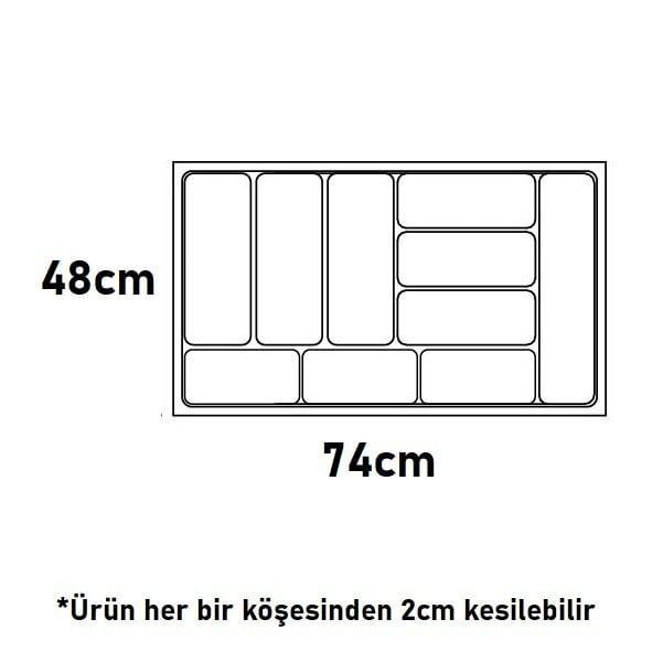 Hafele Smart Çatal Kaşıklık Gümüş Renk, 74x48cm