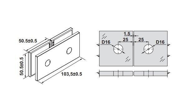 Hafele FORTIUS 04 Cam Tutucu C/C Parlak Rose