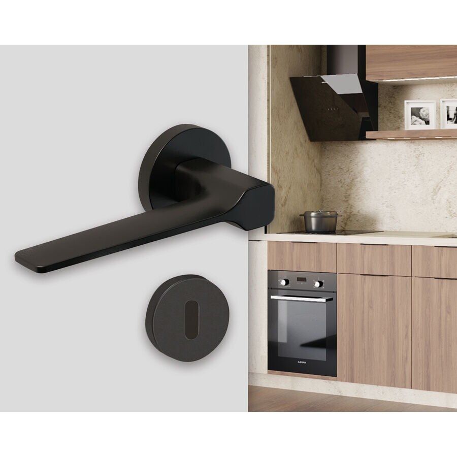 Hafele MARC WC (Banyo Tipi) Mat Siyah Renk Kapı Kolu