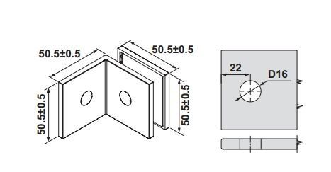 Hafele FORTIUS 02 Cam Tutucu D/C 90° Mat Altın