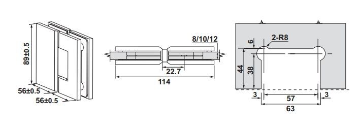 Hafele CITIUS 05 Menteşe C/C 180° Parlak Rose