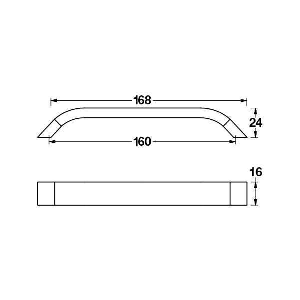 Hafele Mobilya Kulpu Barte 224mm Mat Nikel