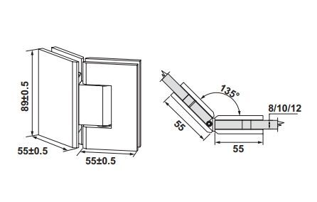 Hafele CITIUS 04 Menteşe C/C 135° Parlak Krom