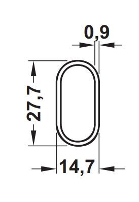 Hafele Alüminyum Askı Mat Siyah 30x15x0,9mm/1,5m