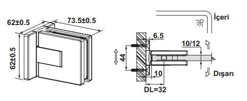 Hafele CITIUS PRO 01 Menteşe D/C 90° Parlak Krom