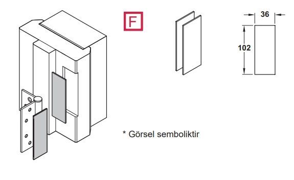 Hafele CDH60 Menteşe Yangın Koruma Levhası (2mm)