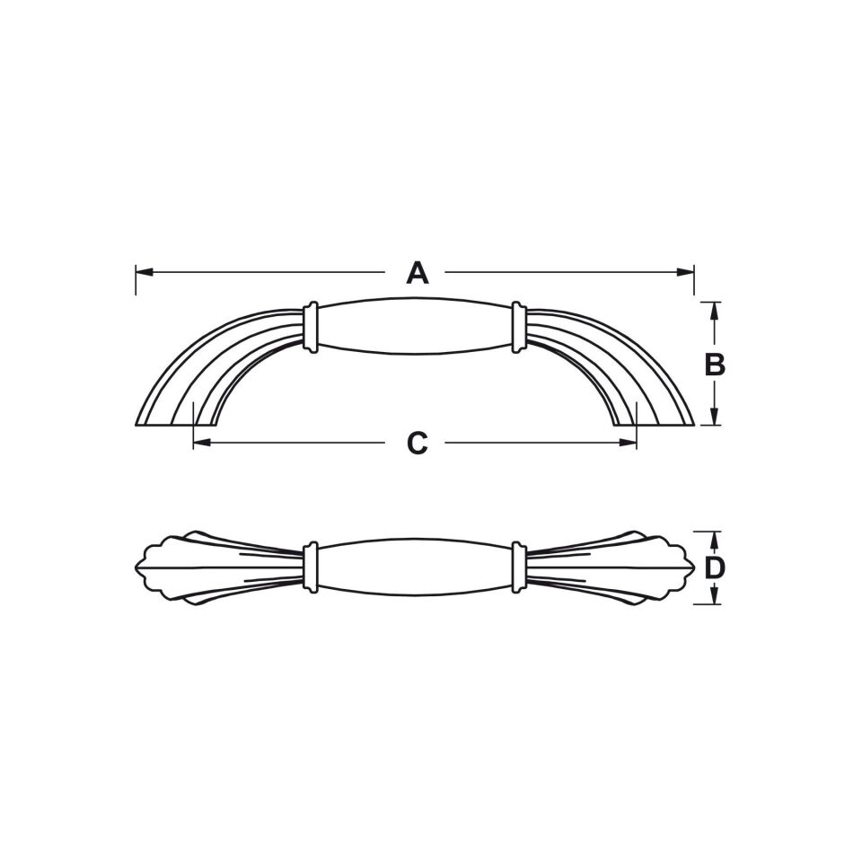 Hafele ROOSA Kulp Mat Siyah 160mm
