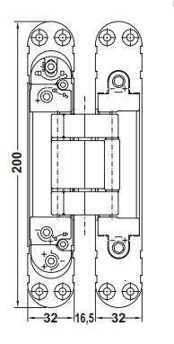 Hafele CDH 120 Gizli Menteşe Mat Siyah 140kg