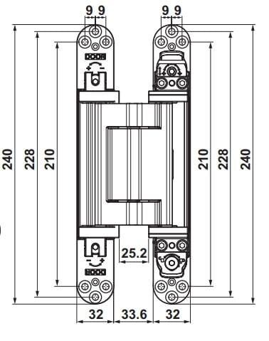 Hafele CDH 160 Gizli Menteşe Mat Nikel 160kg