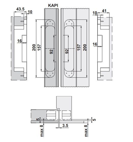 Hafele CDH 100 Gizli Menteşe Mat Nikel 100kg